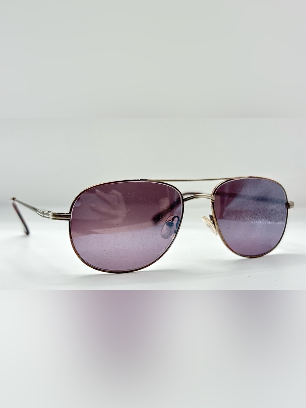 R1025T Brown Gunmetal Pilot Sunglasses Frames Only